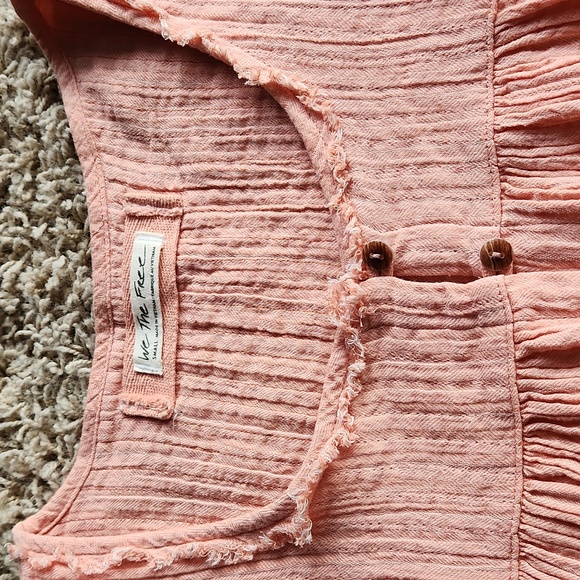 WE THE FREE Peach Long Sleeve Flowy Top wimans Size Small - Picture 4 of 13